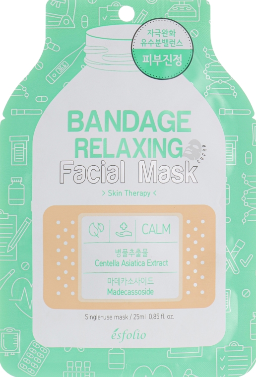 Маска для лица "Успокаивающая" - Esfolio Bandage Relaxing Facial Mask