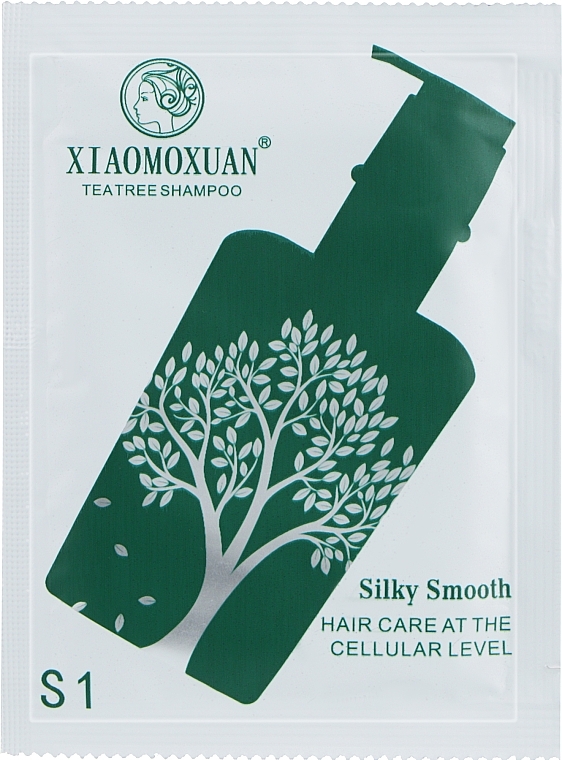 Шампунь для пошкодженого волосся "Чайне дерево" - Xiaomoxuan Silky Smooth Shampoo (пробник) — фото N1