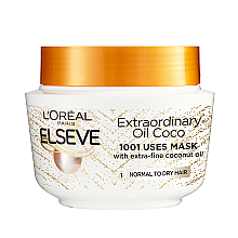 Маска для нормального волосся, що потребує живлення "Розкіш кокосової олії" - L'Oreal Paris Elseve Mask — фото N1