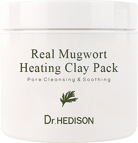 Разогревающая маска против черных точек с экстрактом полыни - Dr. Hedison Real Mugwort Heating Clay Pack — фото N1