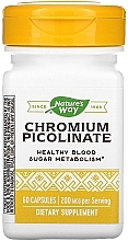 Пищевая добавка "Пиколинат хрома", 200 mcg - Nature’s Way Chromium Picolinate — фото N1