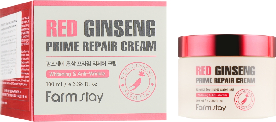 Восстанавливающий антивозрастной крем с экстрактом красного женьшеня - FarmStay Red Ginseng Prime Repair Cream — фото N1