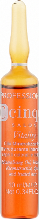 Масло восстанавливающее для волос - Professional C Cinque Vitality Mineralising Oil — фото N2