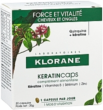 Пищевая добавка для волос и ногтей - Klorane Keratin Caps Suplement Dietary Hair & Nails — фото N2