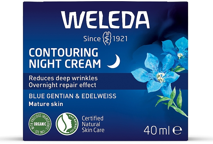 Крем-контур нічний "Блакитна Джентіана та Едельвейс альпійський" - Weleda — фото N2