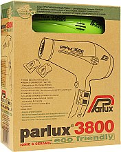 Фен для волосся - Parlux 3800 EcoFriedly Ceramic & Ionic Green (P38CIT) — фото N2
