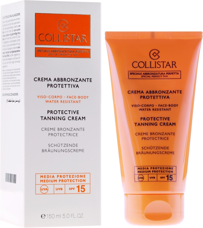 Солнцезащитный крем для лица и тела - Collistar Crema Abbronzante Protettiva Media SPF15 — фото N2