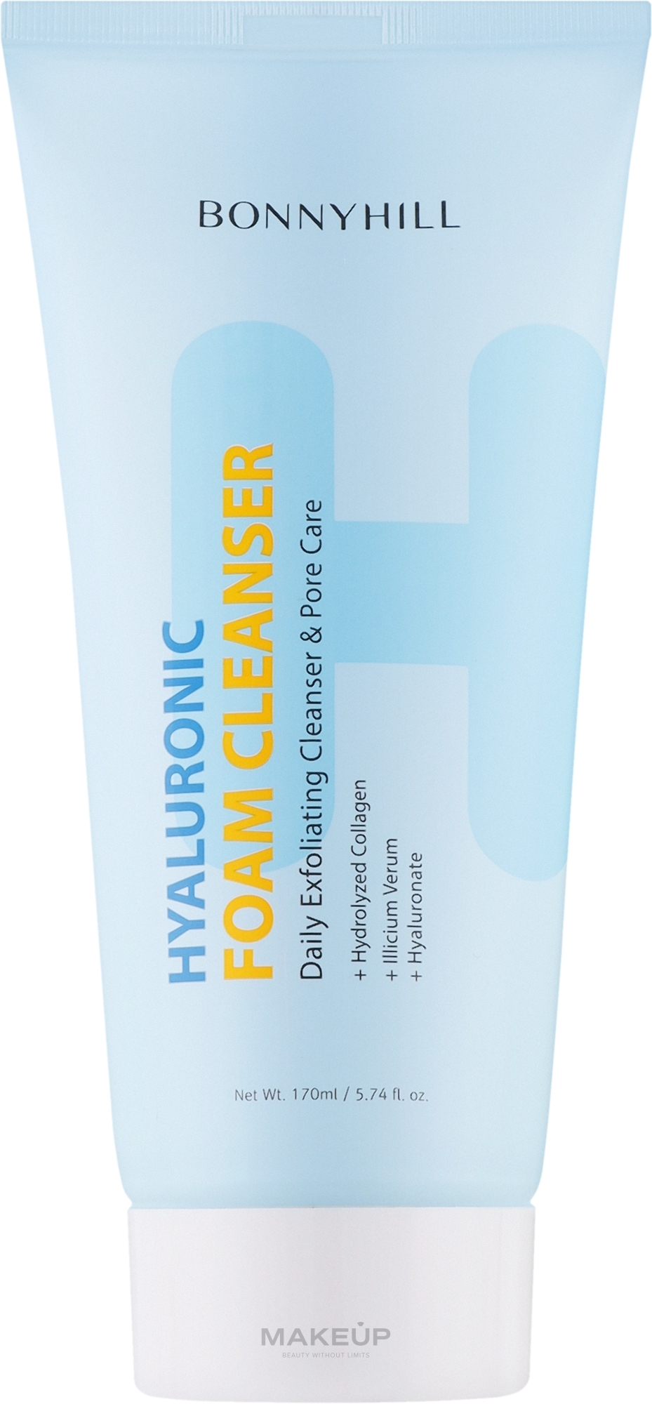 Пінка для вмивання обличчя з гіалуроновою кислотою - Bonnyhill Hyaluronic Foam Cleanser — фото 170ml