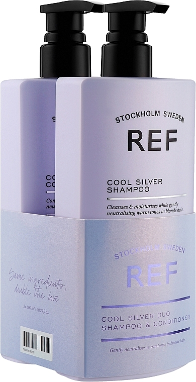 Набір - REF Cool Silver Duo Set (shm/600ml + cond/600ml) — фото N1