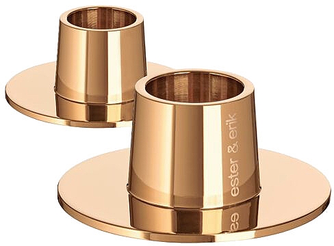 Свічник середній, блискуче рожеве золото  - Ester & Erik Candle Holder Medium Shiny Rose Gold — фото N1