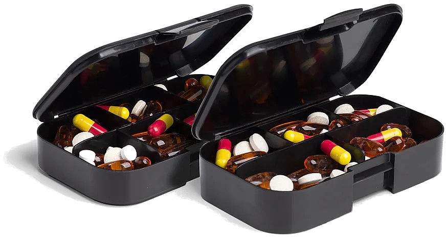 Органайзер для витаминов - SmartShake Pill Box Organizer Black — фото N2