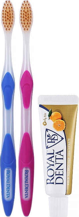 Набор - Royal Denta Travel Kit Jeju (toothbrush/2pcs + toothpaste/20g) — фото N1