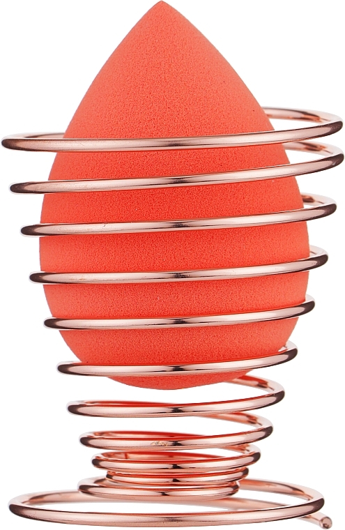 Спонж для макияжа на подставке-спираль, PF-56, оранжевый - Puffic Fashion — фото N1