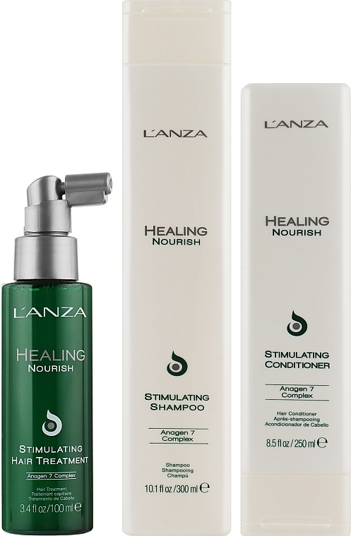 Набір - L'anza Healing Nourish Stimulating (shmp/300ml + cond/250ml + spray/100ml) — фото N2