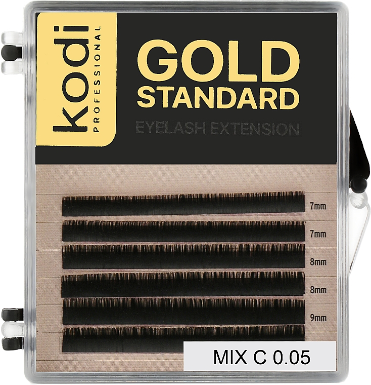 Накладные ресницы Gold Standart C 0.05 (6 рядов: 7/9) - Kodi Professional — фото N1
