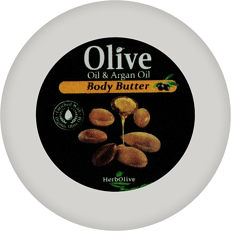 Масло для тела "Аргановое" - Madis HerbOlive Olive & Argan Oil Body Butter (мини) — фото N1