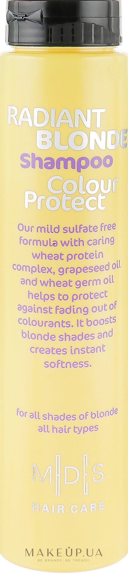 Шампунь «Захист кольору. Сяючий блонд» - Mades Cosmetics Radiant Blonde Colour Protect Shampoo  — фото 250ml