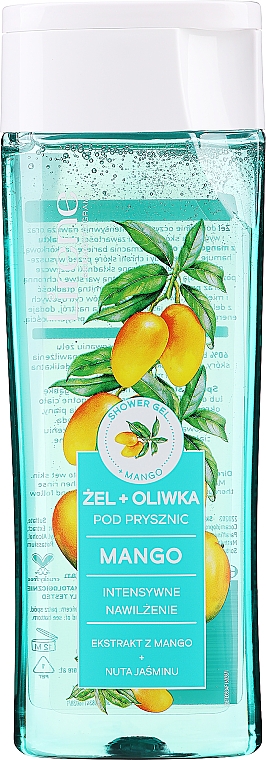 Гель для душу з пом'якшувальним воском манго - Lirene Oil With Shower Gel Mango