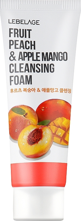 Пінка для вмивання з персиком та яблуком - Lebelage Fruit Peach & Apple Cleansing Foam — фото N1