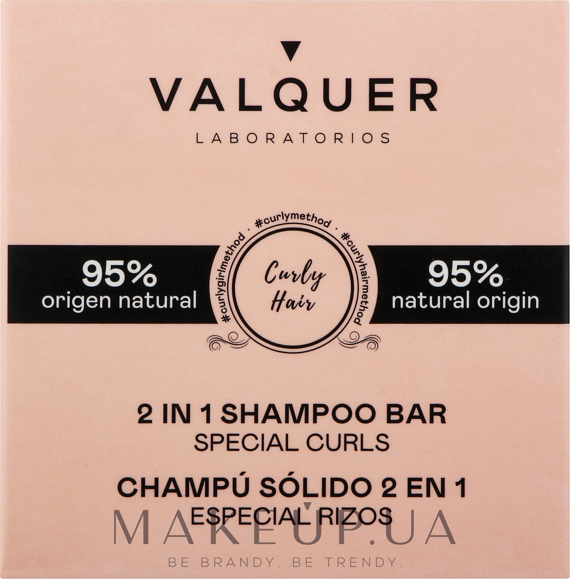 Твердий шампунь-кондиціонер для в'юнкого волосся - Valquer 2 In 1 Shampoo Bar Special Curls — фото 70g