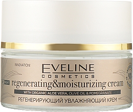 Зволожувальний крем для обличчя - Eveline Cosmetics Organic Gold Regenerating Moisturizing Cream — фото N1