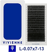Накладні вії "Elite", чорні, 20 ліній (mix, 0.07, L, 7-13) - Vivienne — фото N1