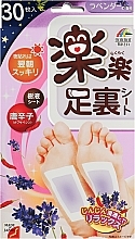 Парфумерія, косметика Розслаблюючий пластир для ніг з ароматом лаванди, 30 шт - Unimat Riken Lavender Relaxing Sheet For Sole