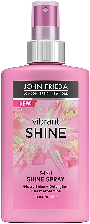 Спрей для блиску волосся 3 в 1 - John Frieda Vibrant Shine 3-in-1 Shine Spray — фото N1