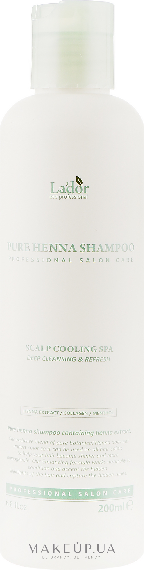 Шампунь с хной против выпадения волос - La'dor Pure Henna Shampoo — фото 200ml