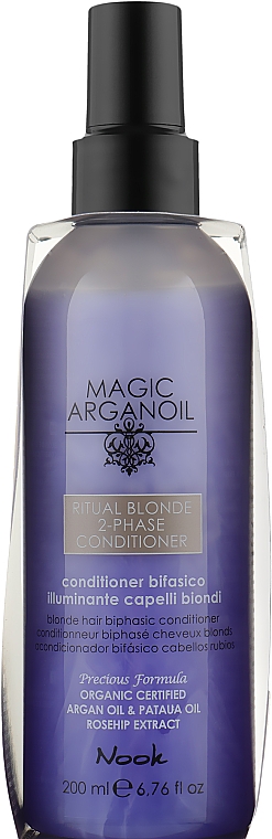 Двухфазный несмываемый кондиционер для волос - Nook Magic Arganoil Ritual Blonde 2-Phase Conditioner — фото N2