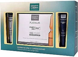 Набір для догляду за обличчям - MartiDerm Moisturisation And Brightness Set (ampoules/30pc + eye/cr/2x10ml) — фото N1