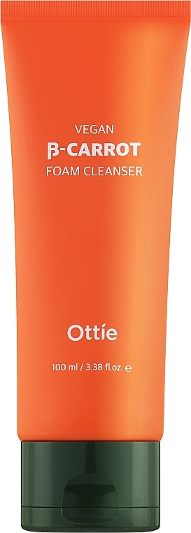 Очищувальна веган-пінка на основі органічної моркви - Ottie Vegan Beta-Carrot Foam Cleanser — фото N1