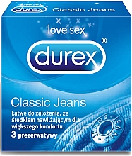 Презервативи, 3 шт. - Durex Classic Jeans — фото N1