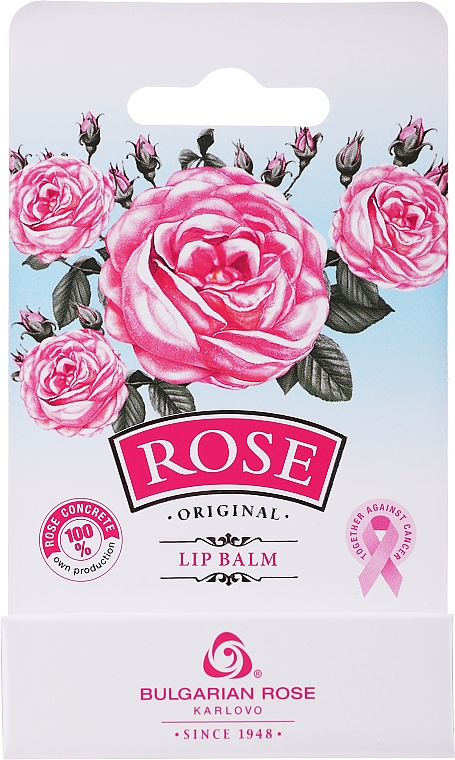 Бальзам для губ с конкретом розы - Bulgarian Rose Rose Original Rose Lip Balm