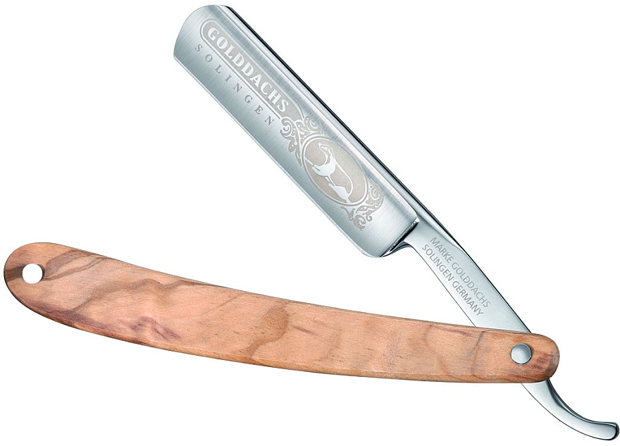 Небезпечна бритва - Golddachs Olive Wood Straight Razor — фото N1