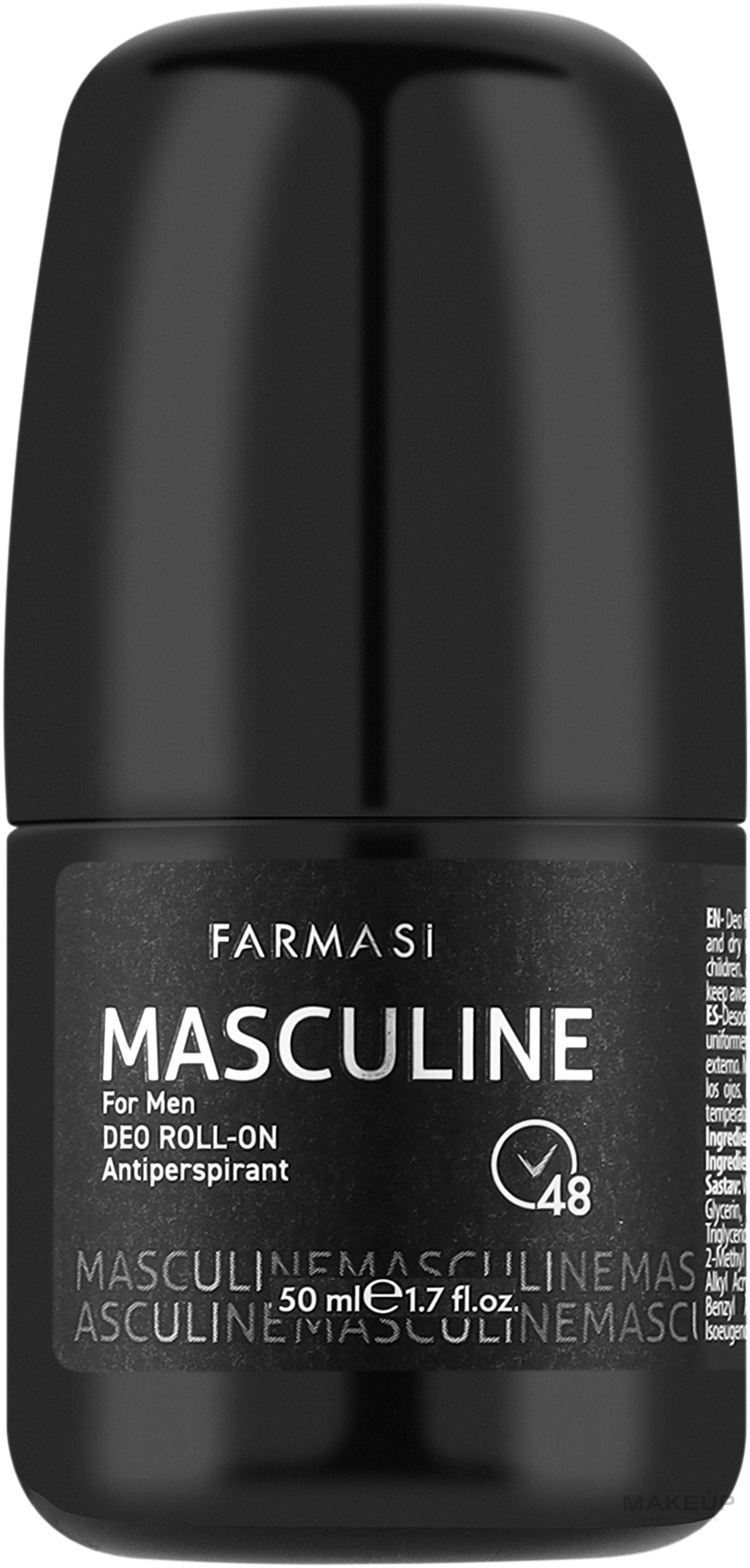 Мужской роликовый дезодорант - Farmasi Masculine Deo Roll-On Antiperspirant — фото 50ml