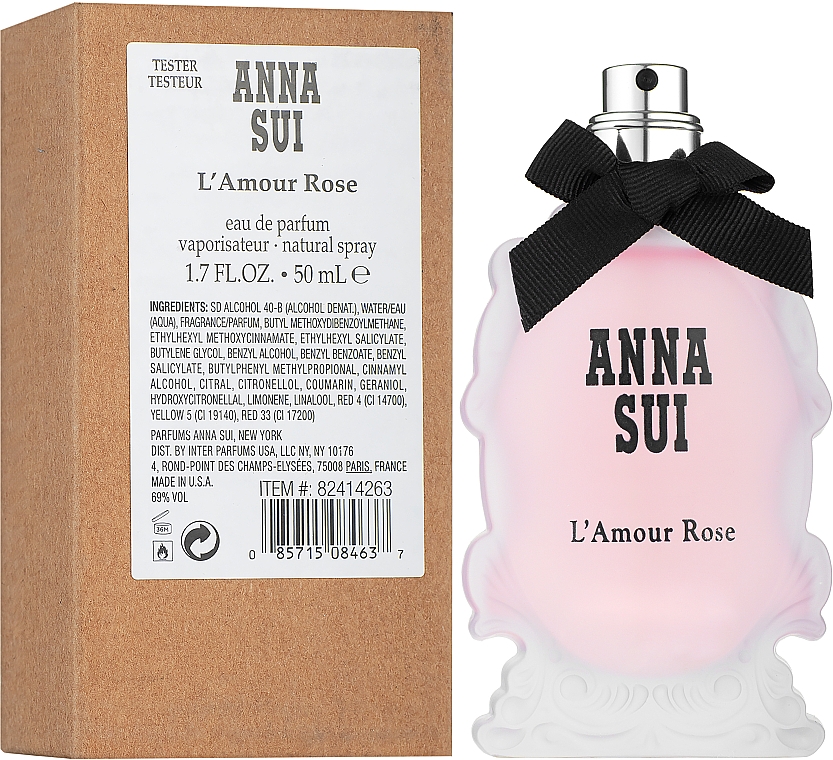 Anna Sui L'Amour Rose - Парфюмированная вода (тестер без крышечки) — фото N2