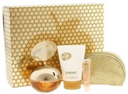 Духи, Парфюмерия, косметика DKNY Golden Delicious - Набор (edp/100ml + b/lot/100ml + l/gloss 9ml + bag)