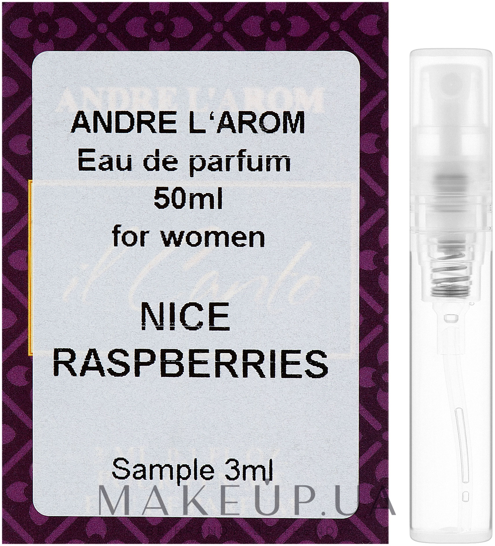 Andre L`Arom Lovely Flauers "Nice Rasberries" - Парфюмированная вода (пробник) — фото 3ml