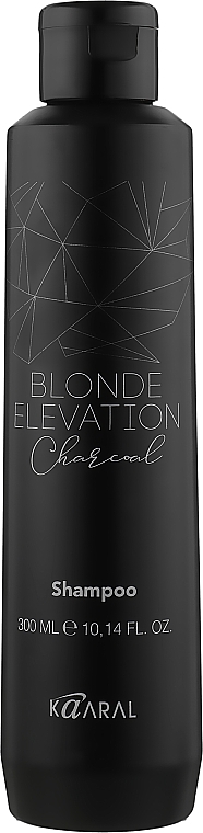 Черный угольный тонирующий шампунь для волос - Kaaral Blonde Elevation Charcoal Shampoo