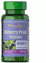 Трав'яна добавка "Екстракт плодів чорниці" - Puritan's Pride Bilberry Fruit Extract 1000 Mg — фото N1