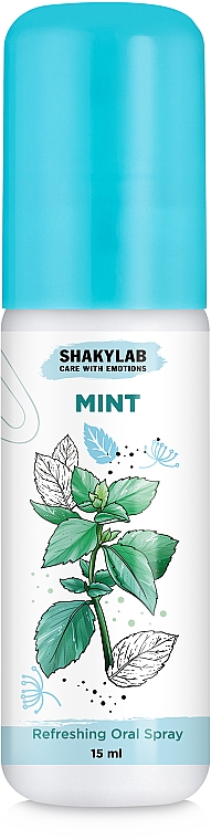 ПОДАРУНОК! Спрей освіжальний для ротової порожнини "Mint" - SHAKYLAB Refreshing Oral Spray — фото N1