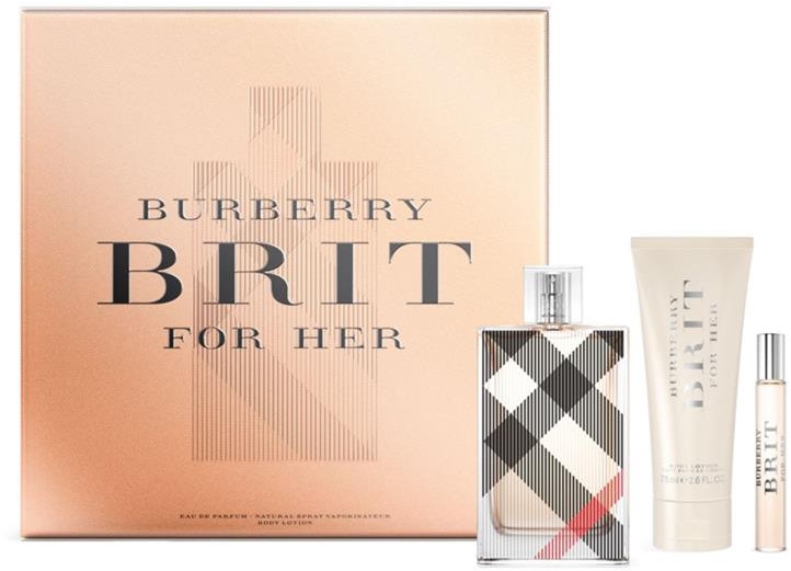 burberry brit for her gift set