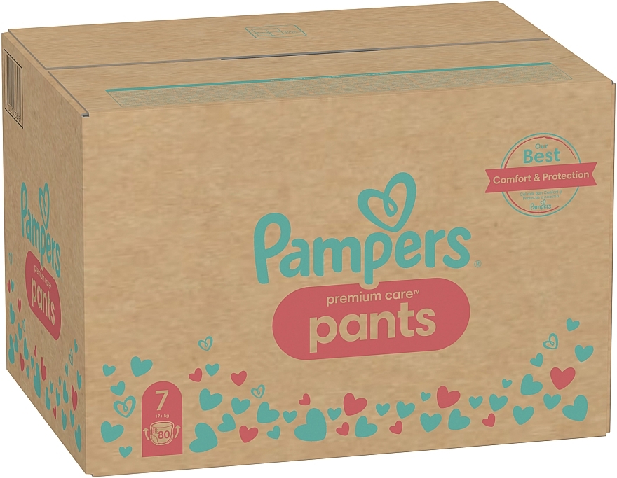 Підгузки-трусики Premium Care Pants, розмір 7, 17+ кг, 80 шт. - Pampers — фото N3