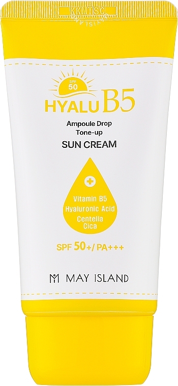 Тонізуючий сонцезахисний крем - May Island Hyalu B5 Ampoule Drop Tone Up Sun Cream — фото N1