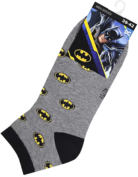 Мужские носки хлопчатобумажные "Batman" 5203, серые - Duna — фото N3