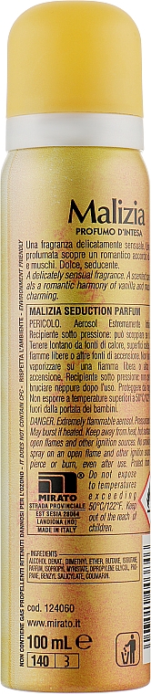 Дезодорант парфюмированный - Malizia Vanilla Deodorant — фото N2