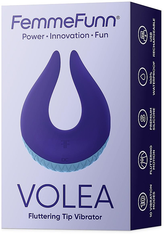 Клиторный вибратор с трепещущим кончиком, фиолетовый - Femme Funn Volea Fluttering Tip Vibrator  — фото N4