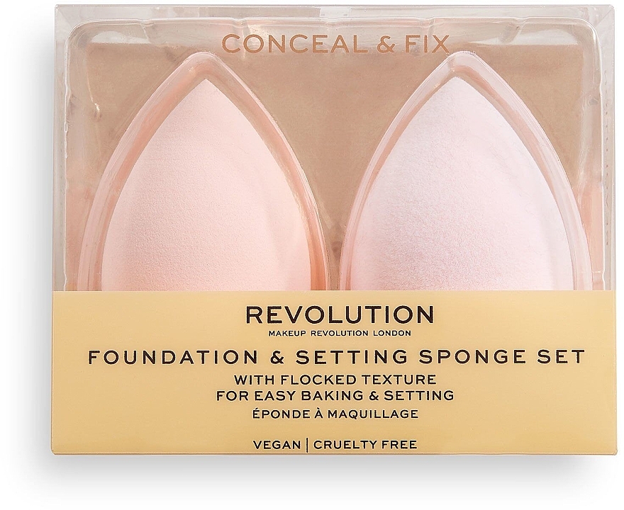 Makeup Revolution Conceal & Fix Setting Sponges - Набір спонжів — фото N2