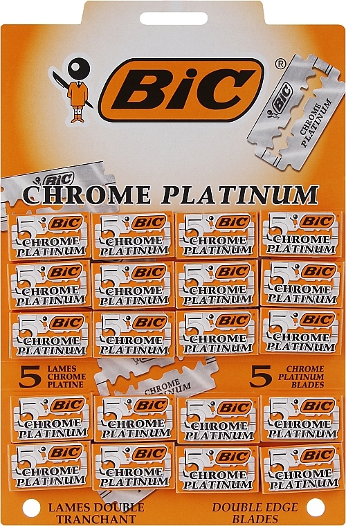 Набір лез для станка "Chrome Platinum", 5x20 шт. - Bic — фото N1